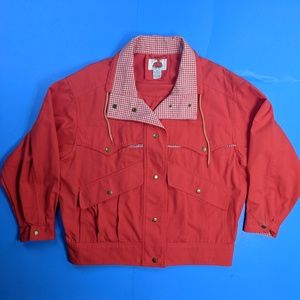 Vintage Sailing Winbreaker Jacket Gingham Medium